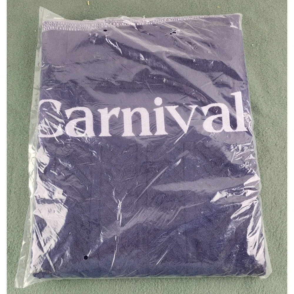 Carnival Cruise Lines Navy Blue Beach Towel New Sealed
